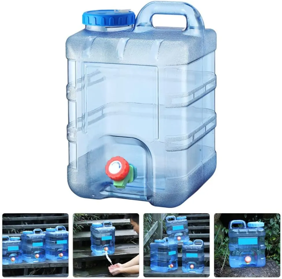 BESPORTBLE 10L Water Tank with Handle, PC Jug Large Capacity Kettle Water Bottle for Outdoor Camping Portable Drinking Water Container Supply