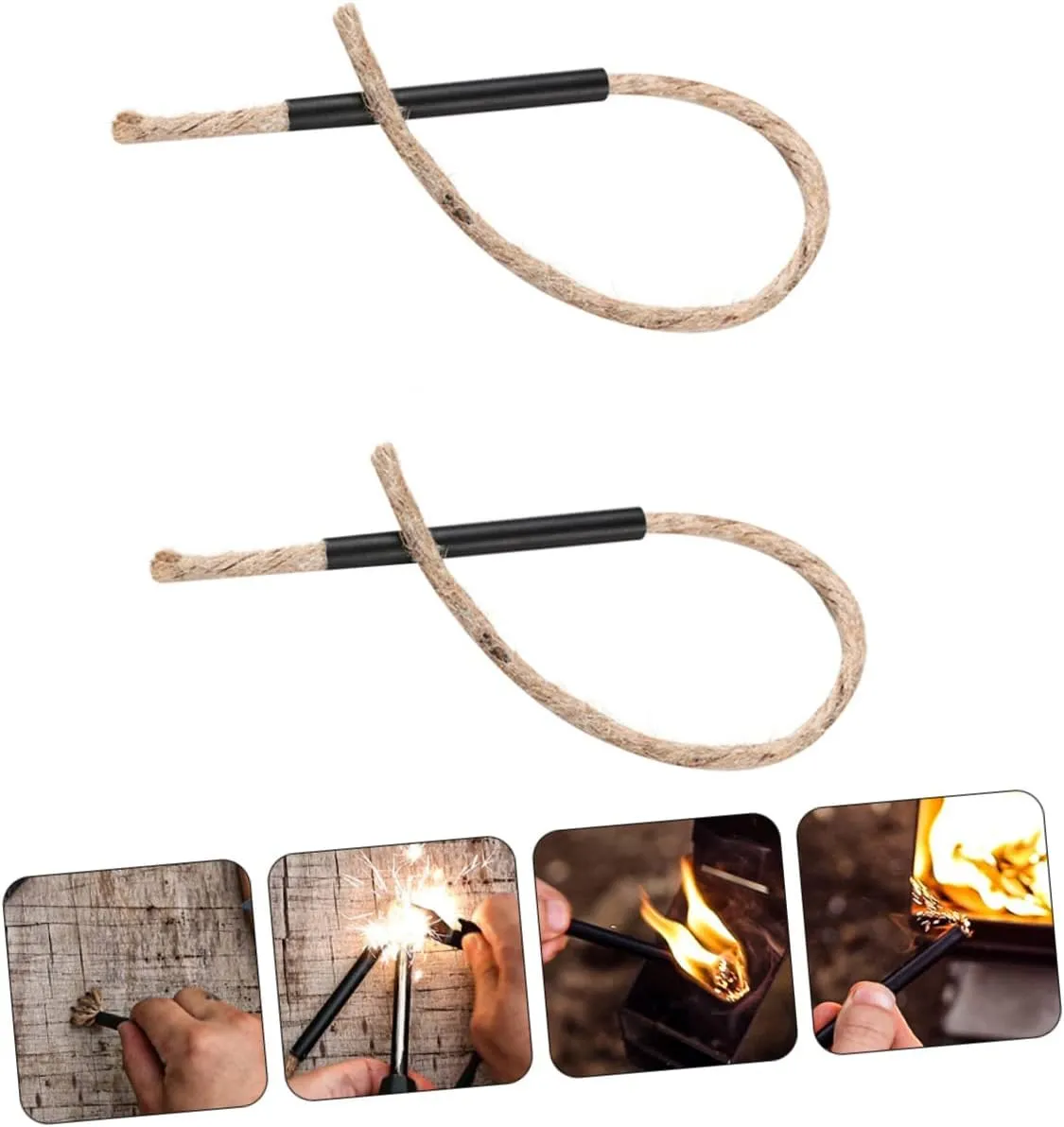 BESPORTBLE Camping Ropes Fire Starter Accessory Blaze Bellows Tube Sleeve Survival Wick Rope Survival Wick Flame