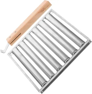 BESPORTBLE Stainless Steel Sausage Handle Rack for Even Heating of Hot Dogs for Outdoor Camping and Cooking