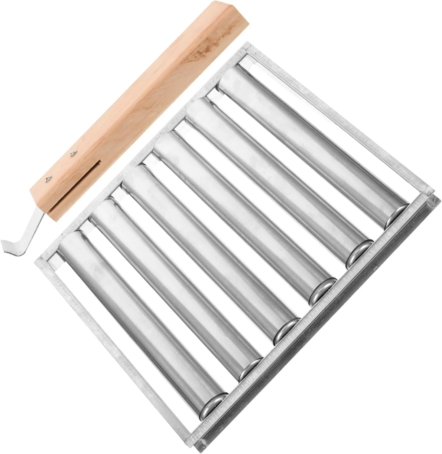 BESPORTBLE Stainless Steel Sausage Handle Rack for Even Heating of Hot Dogs for Outdoor Camping and Cooking