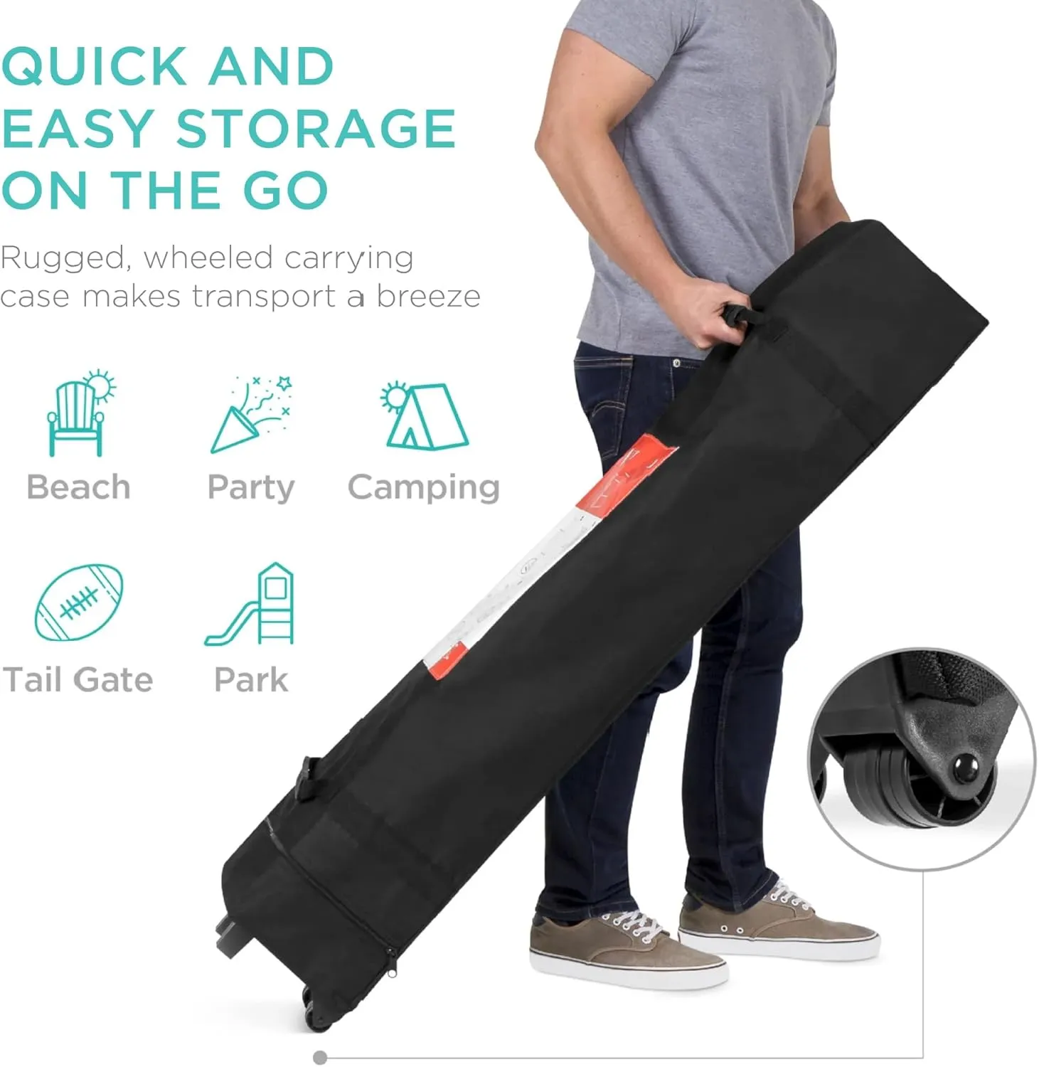 Best Choice Products 10x10ft 1-Person Setup Pop Up Canopy Tent Instant Portable Shelter w/ 1-Button Push, Case, 4 Weight Bags - Sand