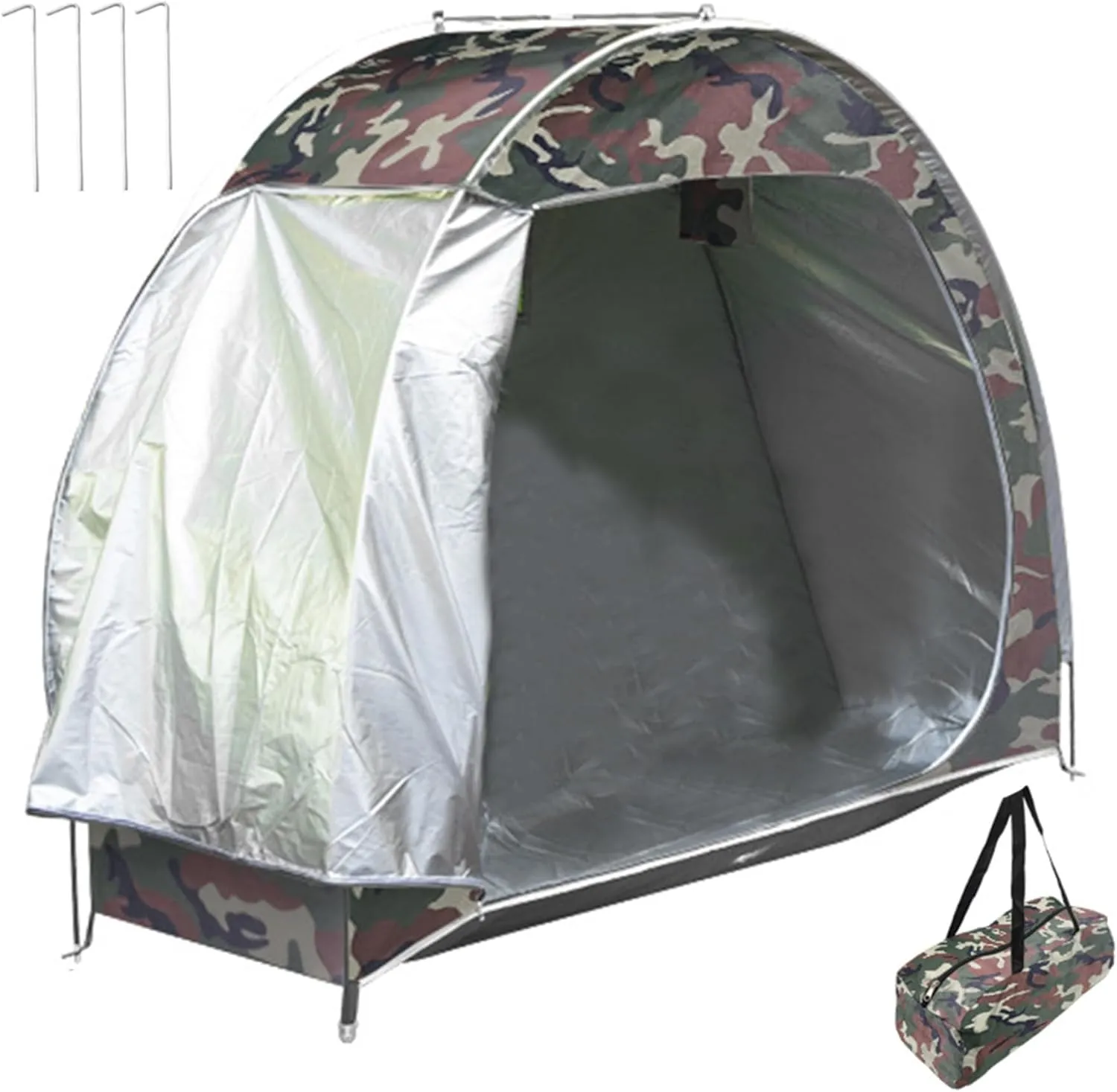 Bike Shed, Bike Tent, UV-Proof Waterproof Oxford Portable Storage Tent Built-in Pockets and Ventilation Windows for Outside Storage