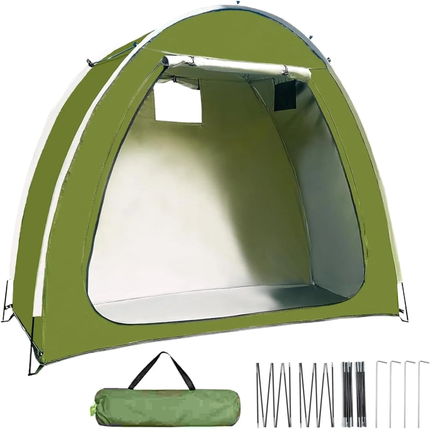 Bike Storage Shed, Outdoor Motorcycle Cover, 82.68x59.06x64.96 Inches Reusable Lightweight Shelter, Portable Storage Solution for Garden Lawn Backyard Patio Camping Equipment Protection
