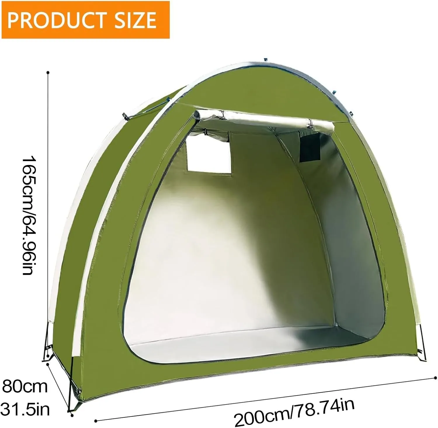Bike Storage Shed, Outdoor Motorcycle Cover, 82.68x59.06x64.96 Inches Reusable Lightweight Shelter, Portable Storage Solution for Garden Lawn Backyard Patio Camping Equipment Protection