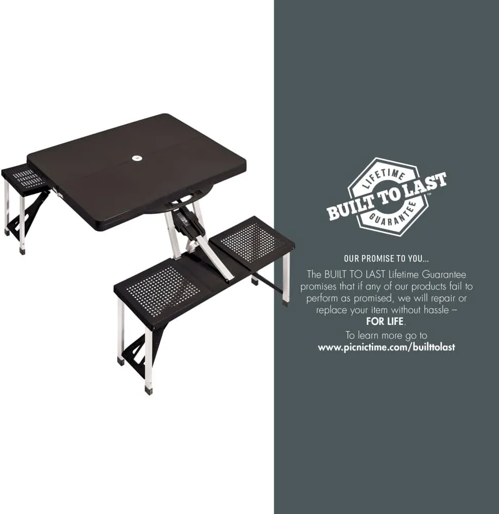 Black Miami Dolphins Field Portable Picnic Table