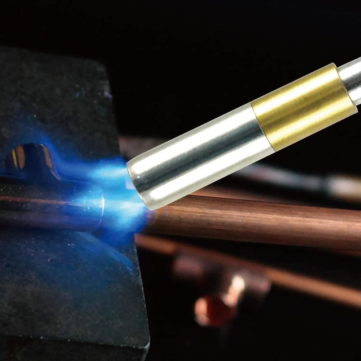 BLUEFIRE Metal Handle Swirl Flame Gas Welding Torch,Replaceable Tube,Fuel by MAPP MAP/PRO and Propane,Professional Grade Tool For Plumbing,HVAC,Soldering Brazing Heavy Duty (Swirl Torch MAPP Kit)