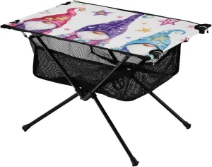 Bolaz Outdoor Folding Portable Picnic Camping Table-Magic Gnomes2,Storage Mesh for Camping Gear Accessories, Hiking, Mountaineering, Outdoor Travel