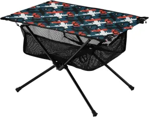 Bolaz Outdoor Folding Portable Picnic Camping Table-Vintage Geometric Pattern1,Storage Mesh for Camping Gear Accessories, Hiking, Mountaineering, Outdoor Travel