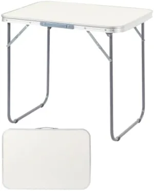 Bonnlo 2.3ft/3ft/4ft/6ft Folding Camping Table with Carry Handle Portable Utility Table for Party Picnic Tailgating Outdoor Patio Garden