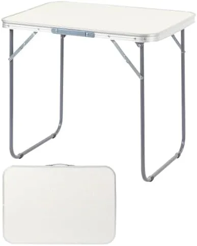 Bonnlo 2.3ft/3ft/4ft/6ft Folding Camping Table with Carry Handle Portable Utility Table for Party Picnic Tailgating Outdoor Patio Garden