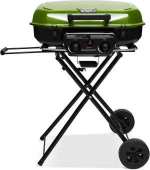 Brand-Man Propane Gas Grill Griddle Combo, Portable Standup Grill with Folding Cart & Push-Button Ignition, Ideal for Camping, Tailgating, BBQ, Backyard, Patio & More