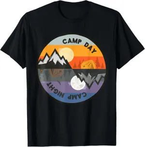 Camping Camp Day Camp Night Shirt Retro Graphic Hiker Camper T-Shirt