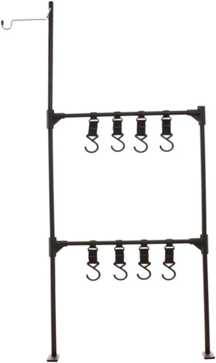 Camping Hangable Rack Aluminum Camping Table Light Stand Multipurpose Hanger for Easy Setup