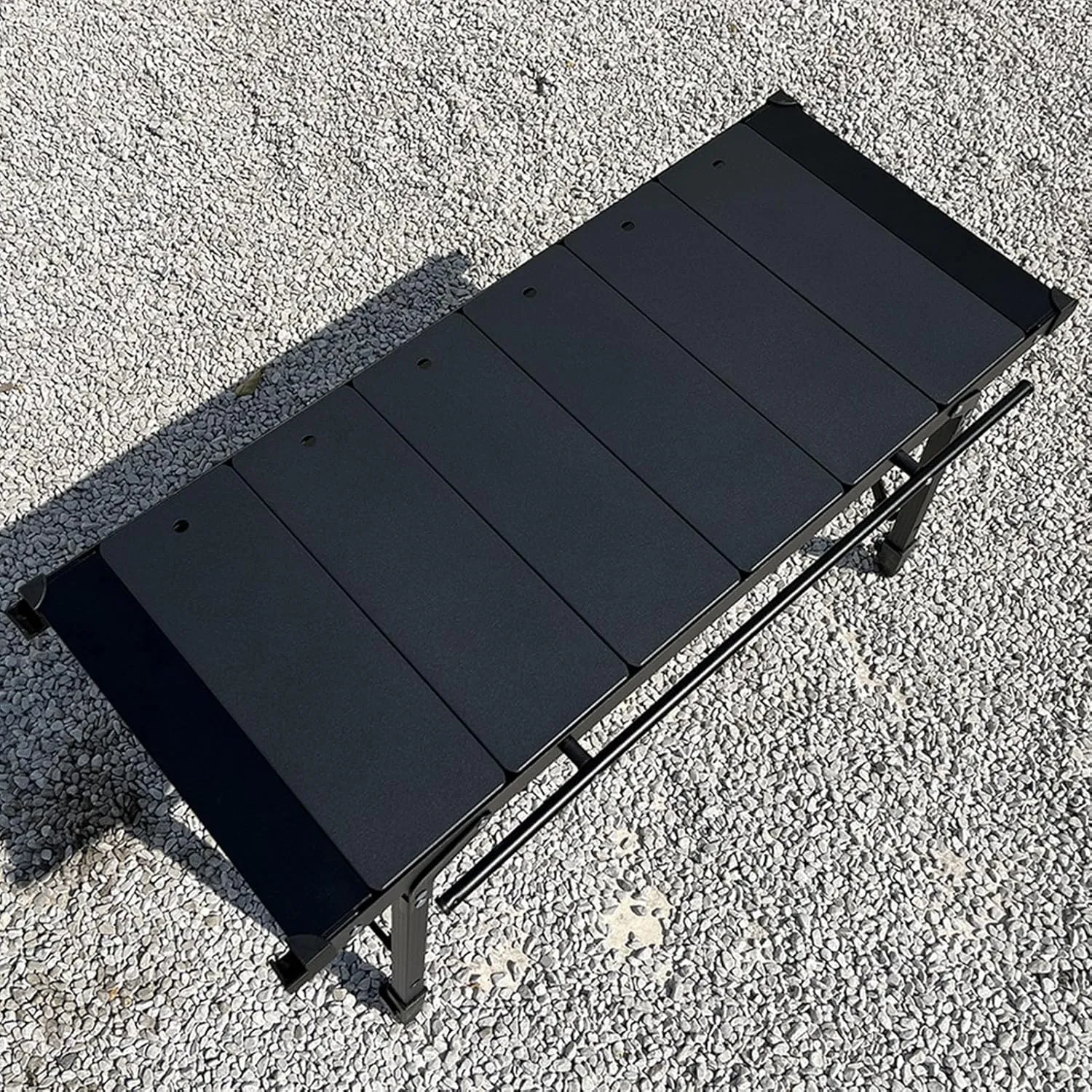 Camping IGT Table Board 0.5 Unit, Lightweight Detachable Aluminum Alloy Construction, Sand Blasted Black Outer layer, Multifunctional Use, Includes Storage , Compatible with IGT Un (Flat Tabletop)