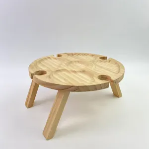 Camping tables,Portable Wine Picnic TableHolders Wood Outdoor Folding Picnic Table, Wine Lover Gift, Fruit Cheese Snack Bed Picnic Tray for Beach, Potluck, Camping, Concert at Park