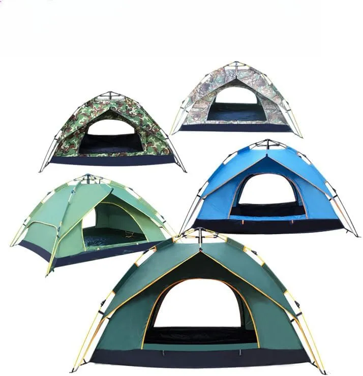 Camping Tent, Camping Double Single Tent, Outdoor Wind and rain Resistance Thickened Double-Layer Tent