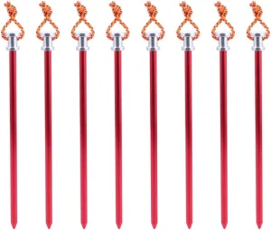 Camping Tent Stakes,8pcs 22.5cm Tent Pegs Aluminum Alloy Ground Nail Tent Stakes Portable Outdoor Camping Ground Pegs