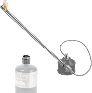 CAMPINGMOON Propane Isobutane Torch 2.2 FT Hose Duel Fuel for Charcoal Grill Starter