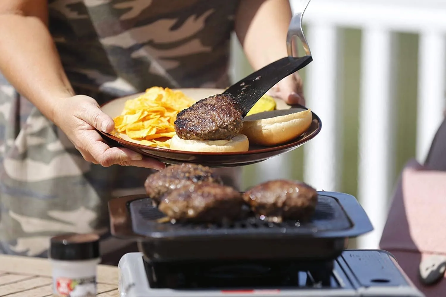 CanCooker Portable Conversion Grill for Multi-Fuel and Portable Cooktops, Black, 12 x 12 x 3