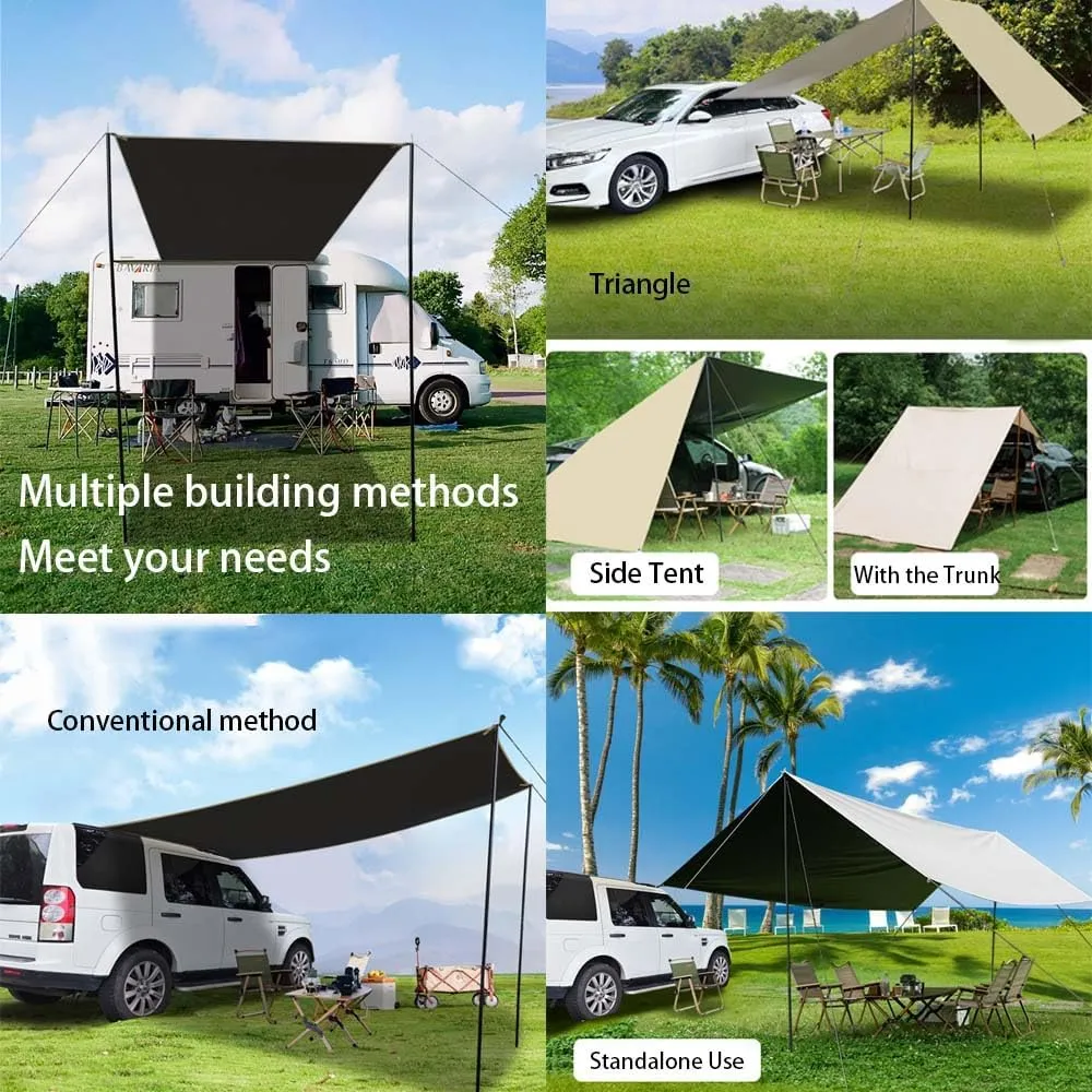 Car Awning Canopy for Ford Expedition Max 2018 2019 2020 2021 2022 2023 2024,Waterproof Protects from Rain Sun Auto Side Tent Four Season Camping Outdoor Activities Products,1-C
