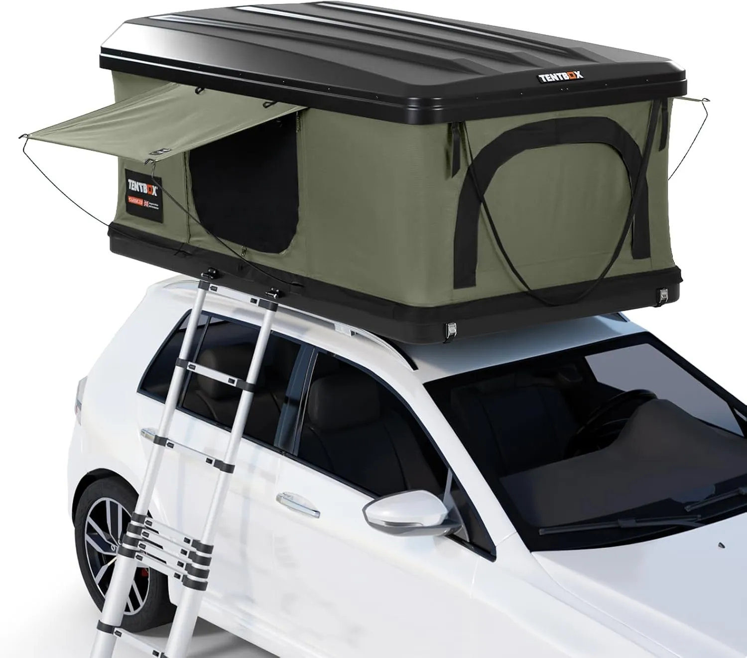 Car Roof Top Tent Classic - Sleeps 2 People - Four Season Camping - Tent Box Roof Tent FITS Most Cars - Gas Assisted Opening, 60 Seconds Set-Up