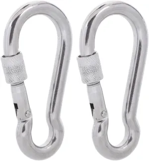 Carabiner Clips, 316 Stainless Steel Carabiner Clip, Heavy Duty Carabiner Hooks, Keychain Carabiners, Multi-Purpose Spring Snap Hook for Dog Leash, Outdoor Camping, Swing, Hammock