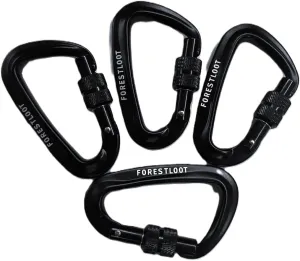 Carabiner Hook for Hiking, Climbing, and and Camping, Black