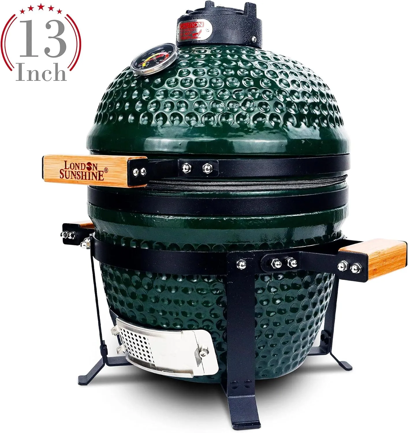 Ceramic Charcoal BBQ Kamado Griller - Portable Tabletop The Cadet Series Smoker