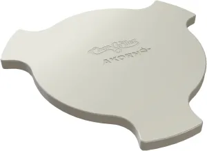 Char-Griller® AKORN Jr Charcoal Grill and Smoker Ceramic Smokin' Stone Accessory for Low-and-Slow Indirect BBQ Smoking Methods in Ivory, 11.75" L x 11.75" W, .75" H, Model 6211