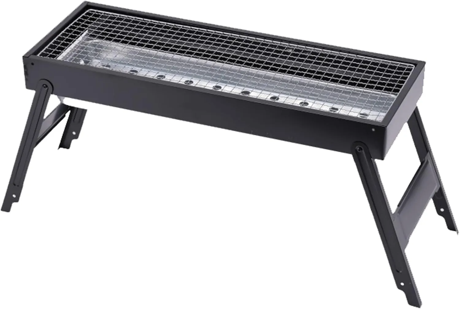 Charcoal Grill for Camping Picnic, Stainless Steel Travel Grill, Double Ventilation Easy Clean Design Grill