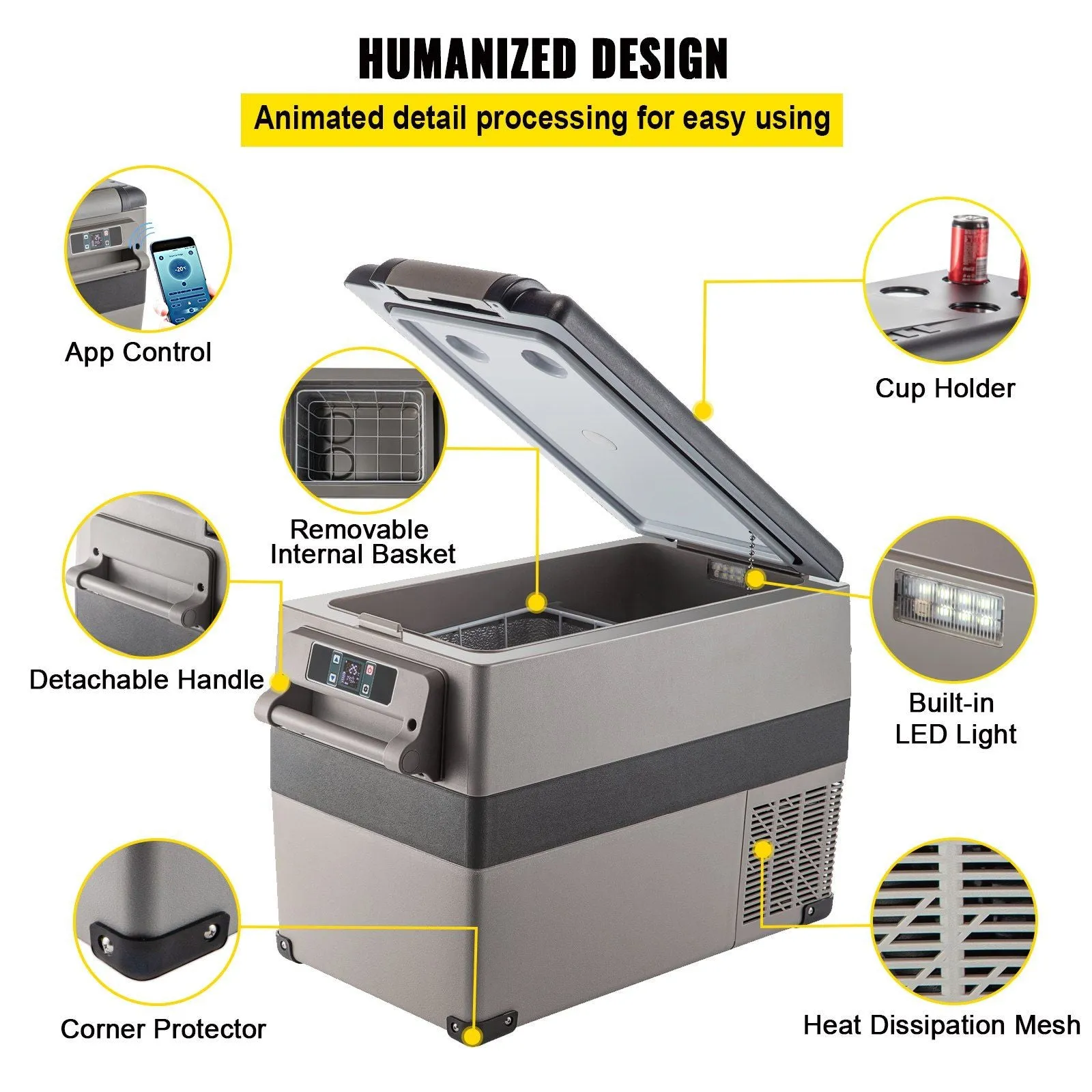 ChillMate 47.5 Qt Portable Rapid-Cooling Freezer for Ultimate Adventures
