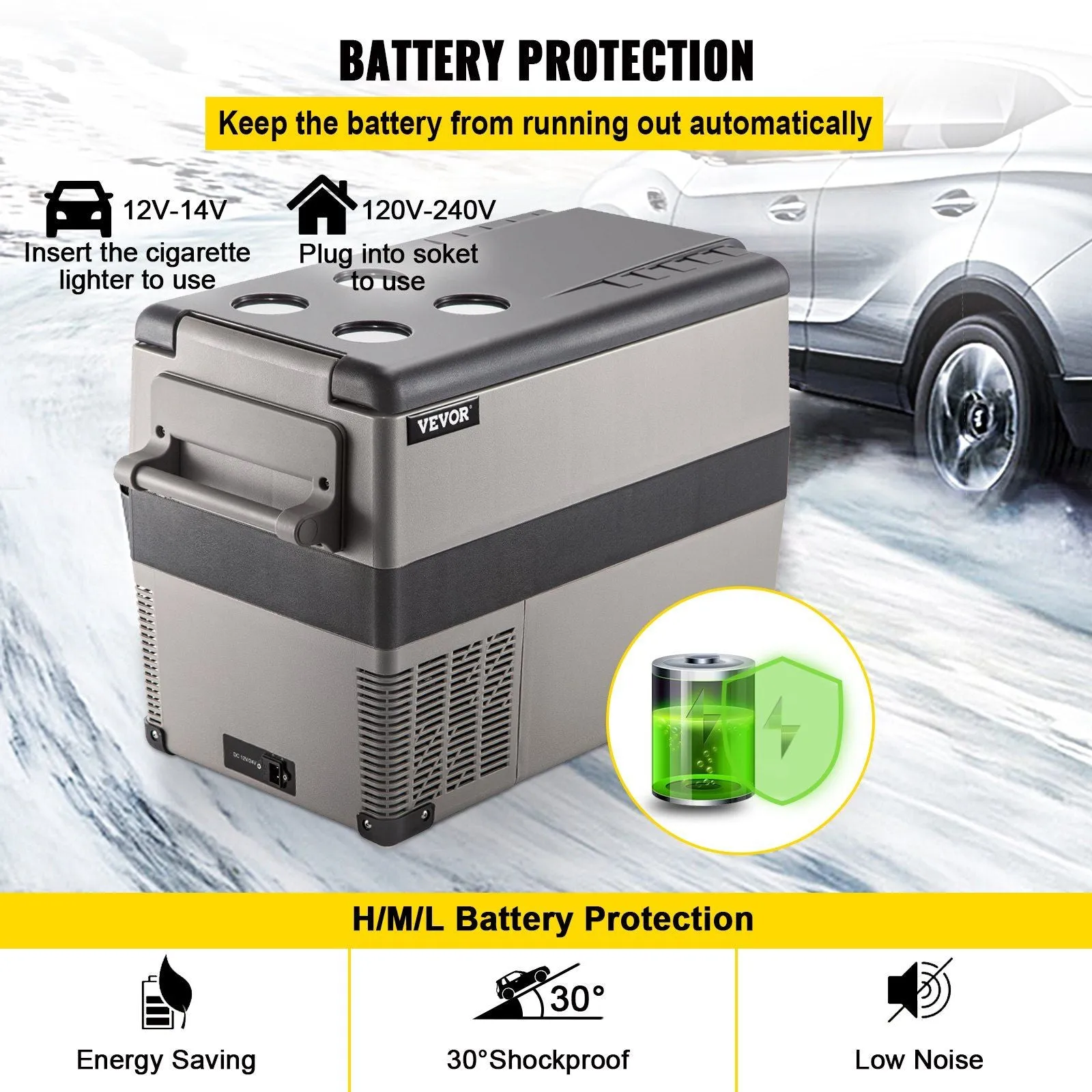 ChillMate 47.5 Qt Portable Rapid-Cooling Freezer for Ultimate Adventures