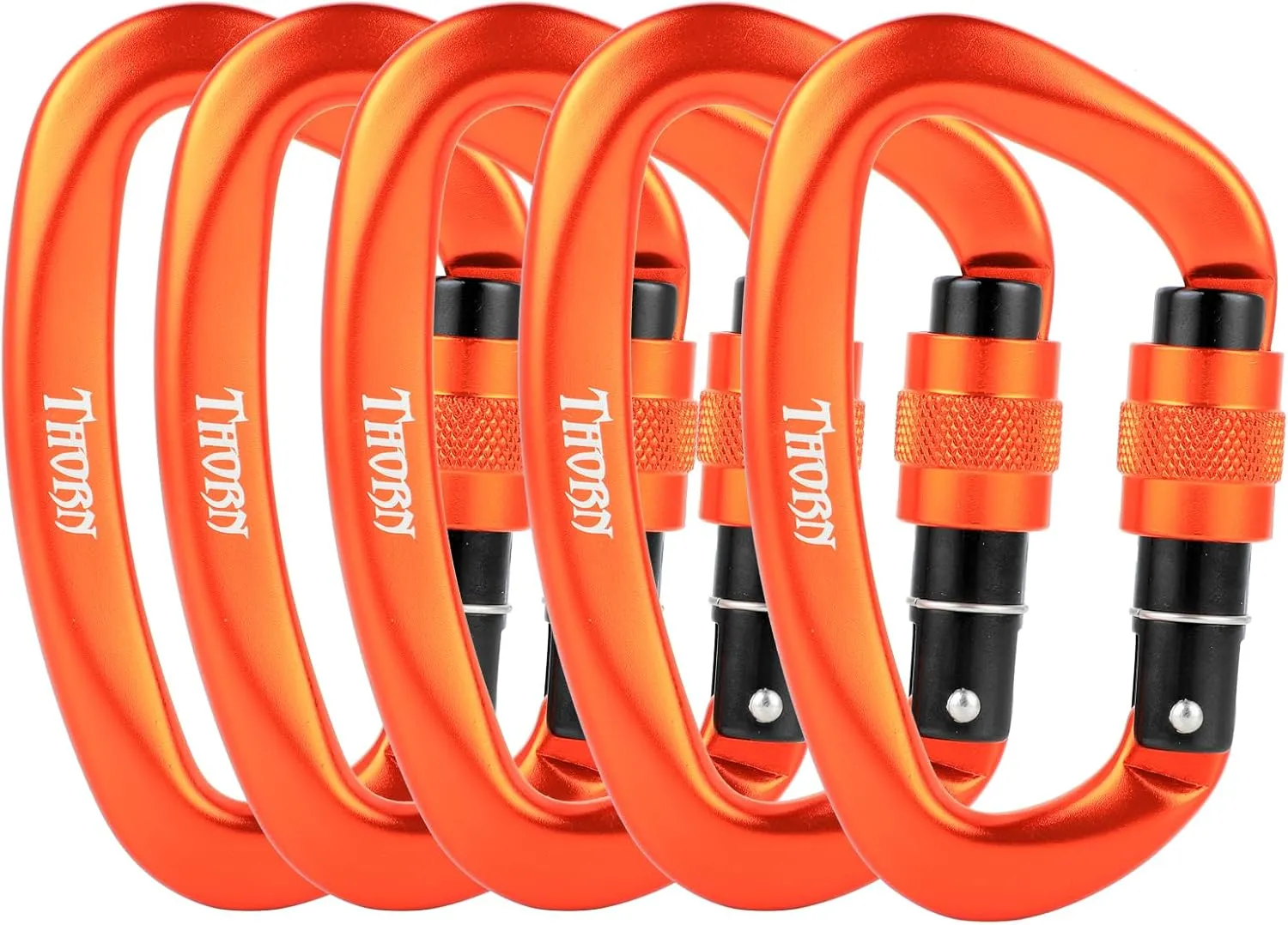 Climbing Locking Carabiner Clip Rappelling - Thorn 25KN Heavy Duty Large Screwgate Carabiners Clips for Rock Climbing,Mountaineer,Hammock,Camping,Gym