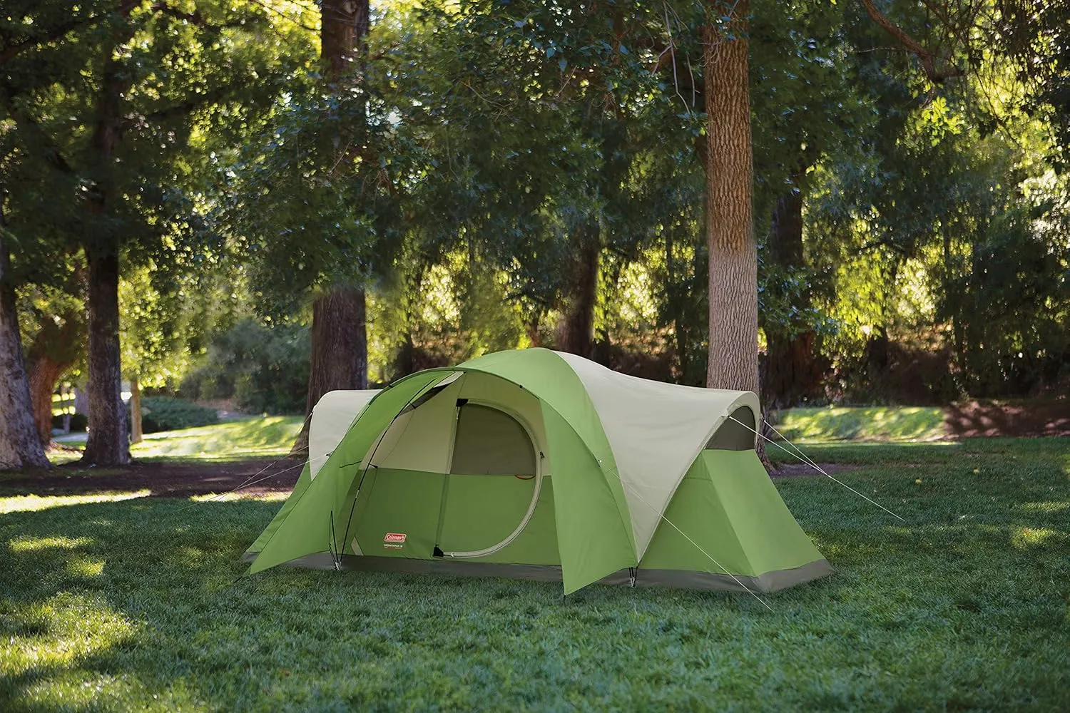 Coleman Montana 8-Person Family Tent with Rainfly, Weatherproof Family Tent Sets Up in 15 Mins, Fits Multiple Airbeds