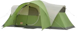 Coleman Montana 8-Person Family Tent with Rainfly, Weatherproof Family Tent Sets Up in 15 Mins, Fits Multiple Airbeds