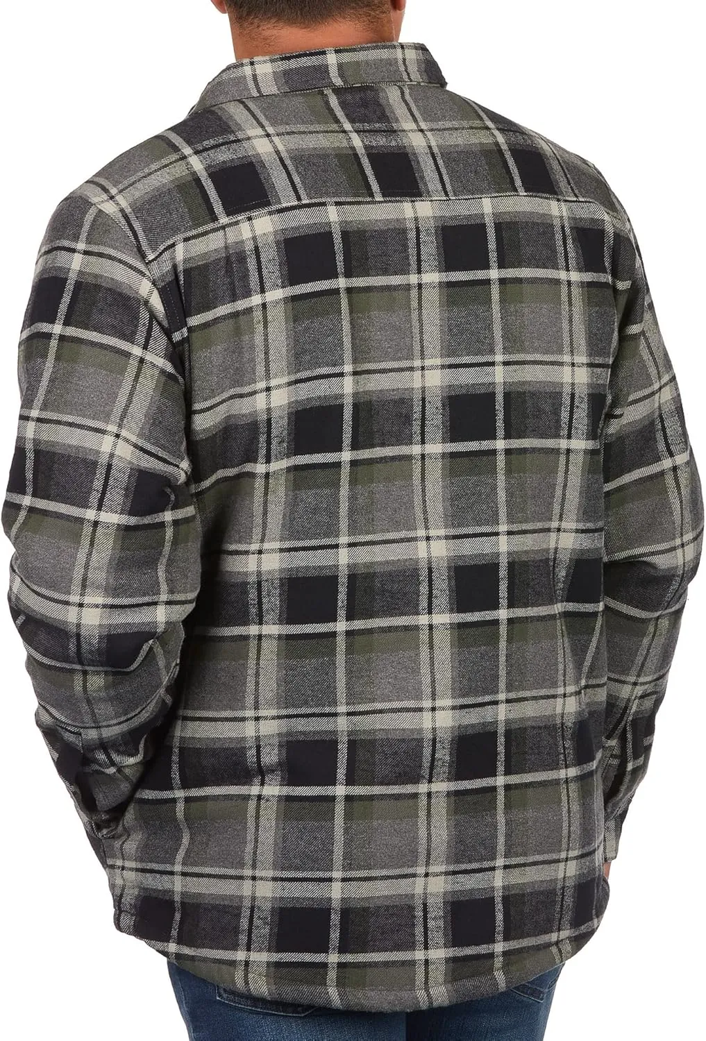 Coleman Sherpa Lined Yukon Flannel Shirt Jackets with Corduroy Trim Red/Charcoal Large