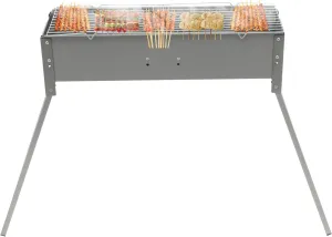 Commercial Quality Portable Bbq Grill,Stainless Steel Folding Camping Barbecue Grill,24 * 7 * 25in Charcoal Grills With Foot Pads And Portable Handle For Picnics,Camping Barbecues,Beach Barbecues