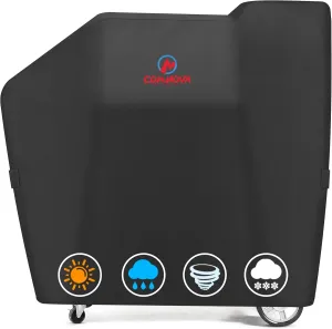 Comnova Grill Cover for Masterbuilt Gravity Series 560/600 Digital Charcoal Grill and Smoker, Waterproof & Heavy Duty, 600D Charcoal Grill Cover for MB20040220, Black (56" x 18" x 47")