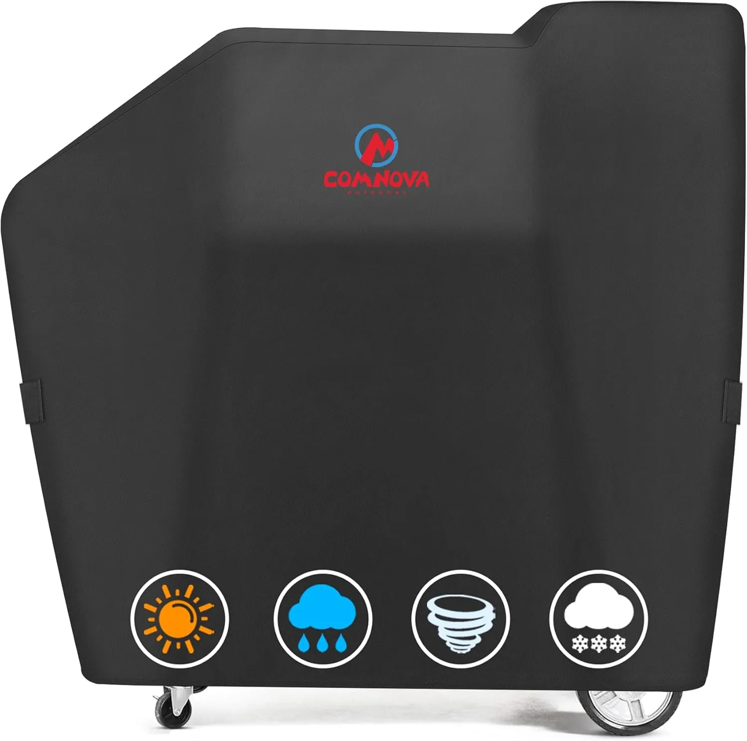Comnova Grill Cover for Masterbuilt Gravity Series 560/600 Digital Charcoal Grill and Smoker, Waterproof & Heavy Duty, 600D Charcoal Grill Cover for MB20040220, Black (56" x 18" x 47")