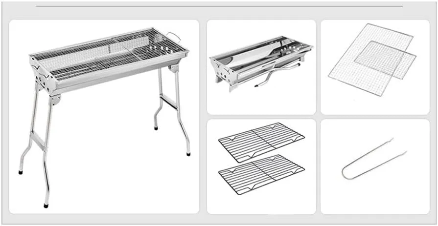 Complete Set of Outdoor Camping Carbon Barbecue Grill Home Charcoal Barbecue Grill Barbecue Rack
