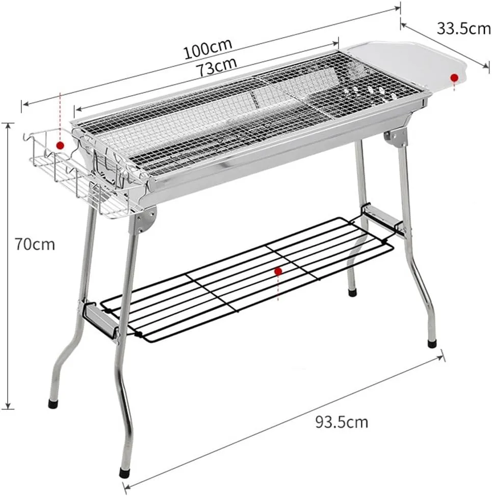 Complete Set of Outdoor Camping Carbon Barbecue Grill Home Charcoal Barbecue Grill Barbecue Rack