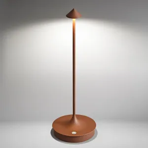 Cordless Table Lamp Rechargeable LED Battery Operated 4000mAh Table Lamp Touch Dimmable Lamp Outdoor Waterproof Portable Wireless Table Light for Dining Restaurant Bar Indoor/Outdoor Use (Brown-1PC)