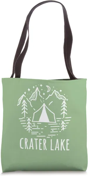 Crater Lake Oregon Camping Rustic Tent Camp Mountains Woods Tote Bag