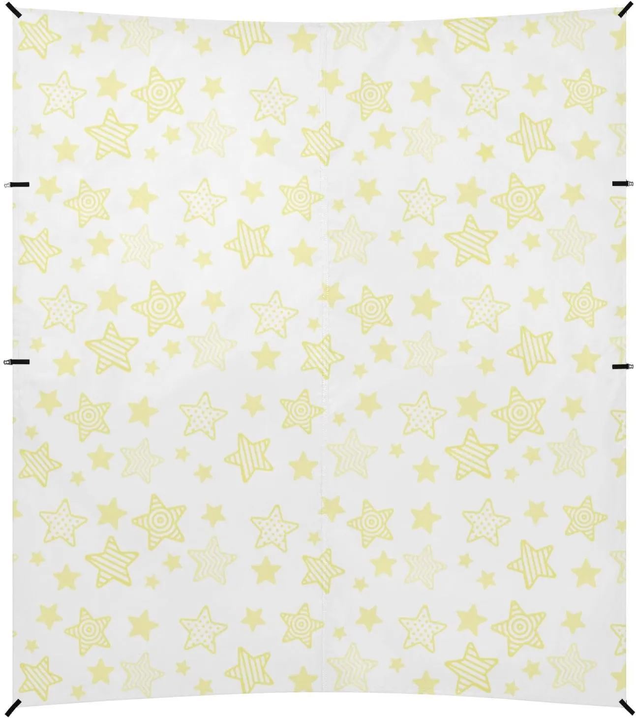 Different Shape Stars Navy Yellow White Foldable Beach Canopy UPF50 Lightweight Outdoor Sun Shade with Sand Shovel for Camping, Picnics, Backyard