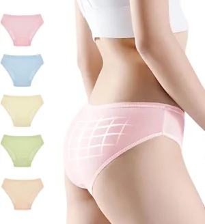 Disposable-Underwear-for-Women, 10 Packs Pure Cotton Ladies Brief Panties for Travel/Spa/Emergencies, Multicolor
