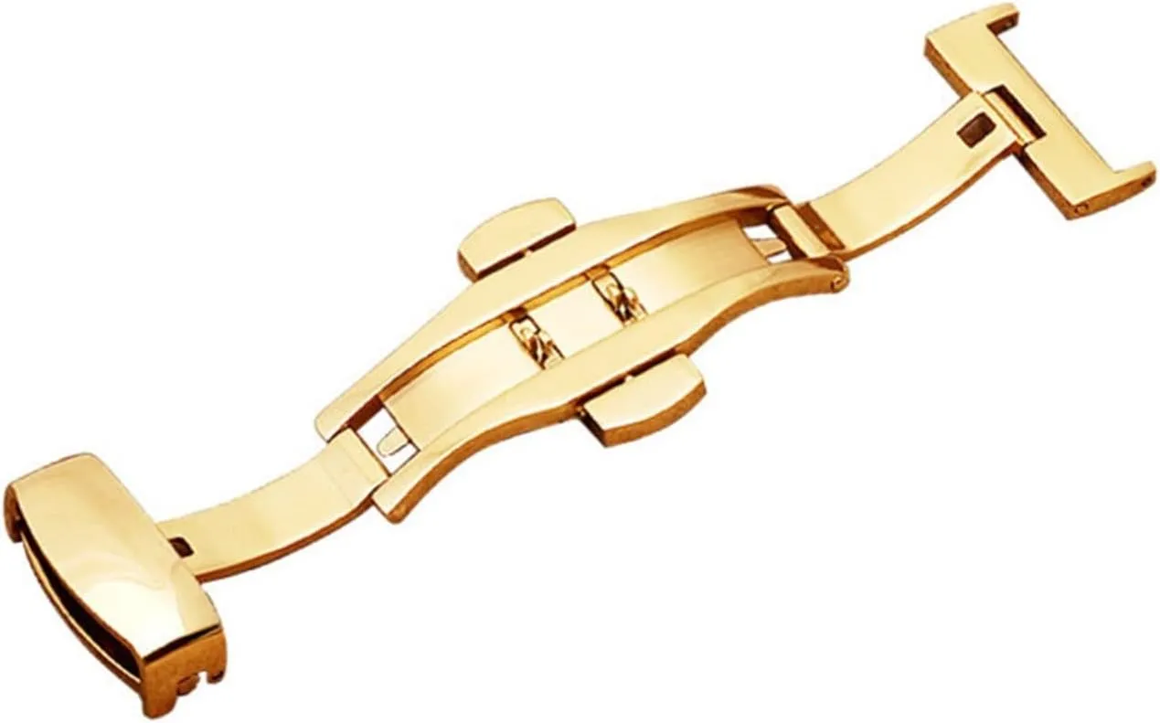 Double Click Stainless Steel Strap Button 10 12 14 16 18 20 22 24mm High Grade Automatic Accessories Butterfly Deployment Buckle Table buckle