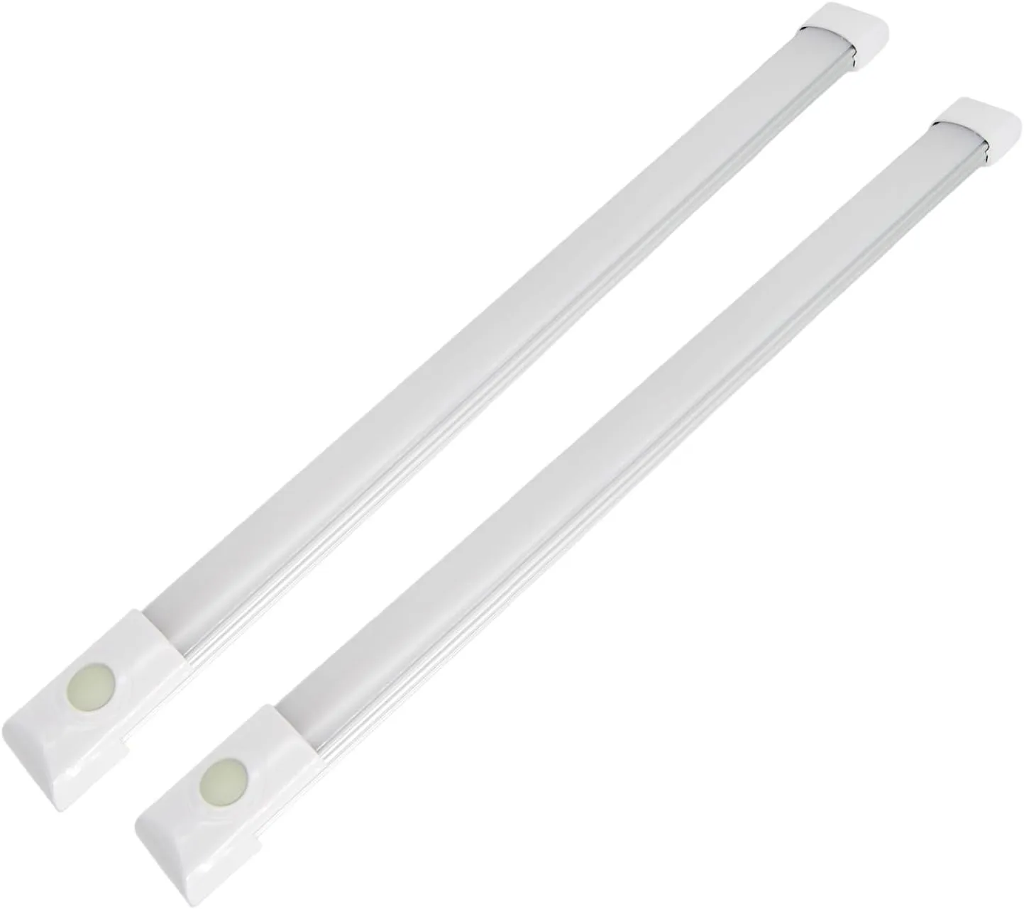 Dream Lighting 12V LED Under-Cabinet Strip Light with Switch for RV Motorhome Trailer Boat Interior Kitchen Cabin, 12" Cool White Pack of 2