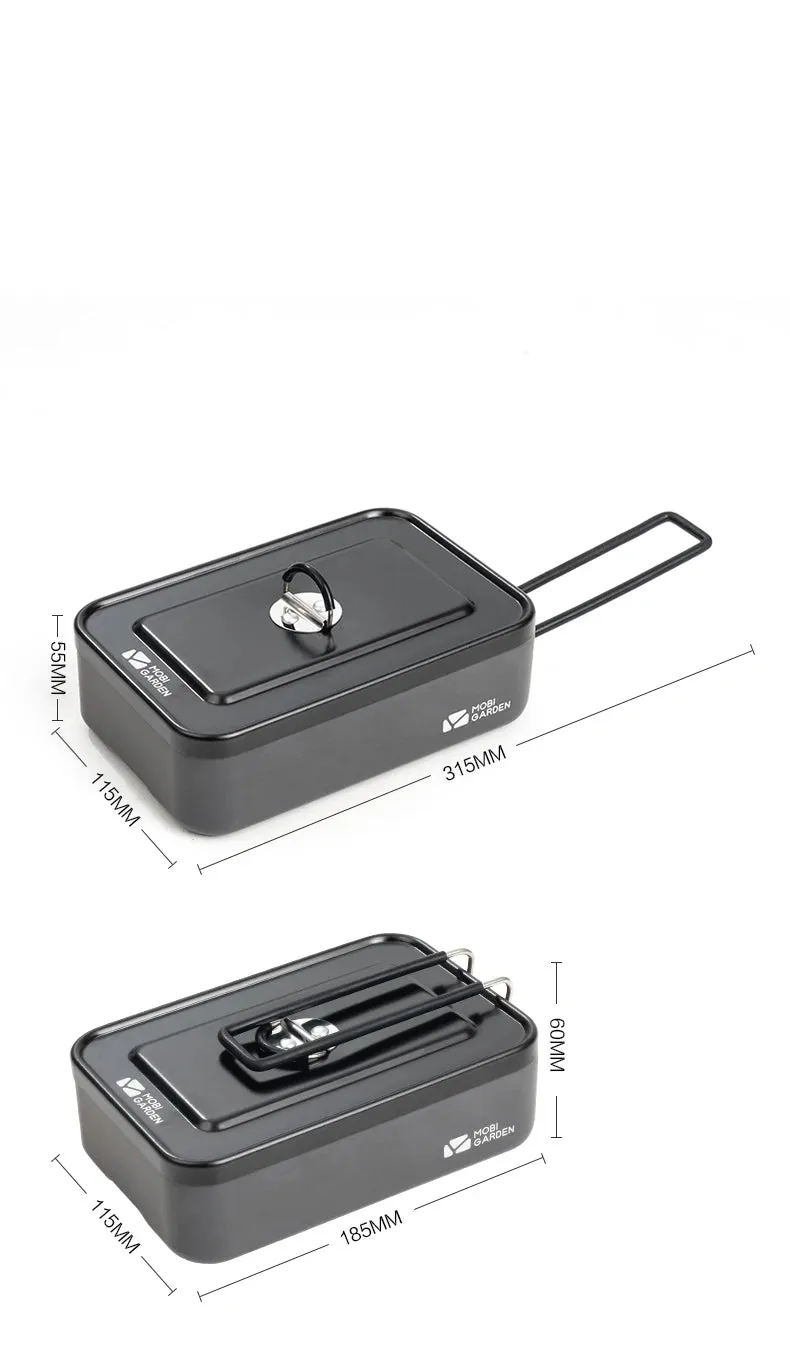 Durable Aluminum Alloy Lunch Box – Lightweight Picnic & Camping Food Storage Container