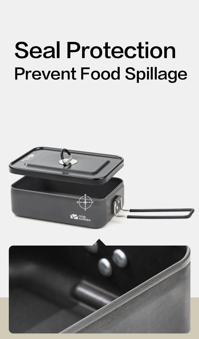 Durable Aluminum Alloy Lunch Box – Lightweight Picnic & Camping Food Storage Container