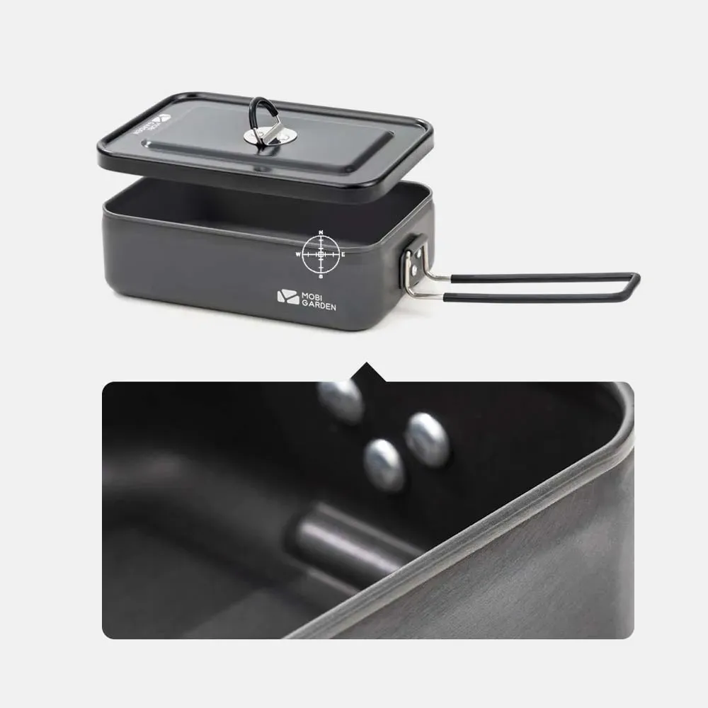 Durable Aluminum Alloy Lunch Box – Lightweight Picnic & Camping Food Storage Container